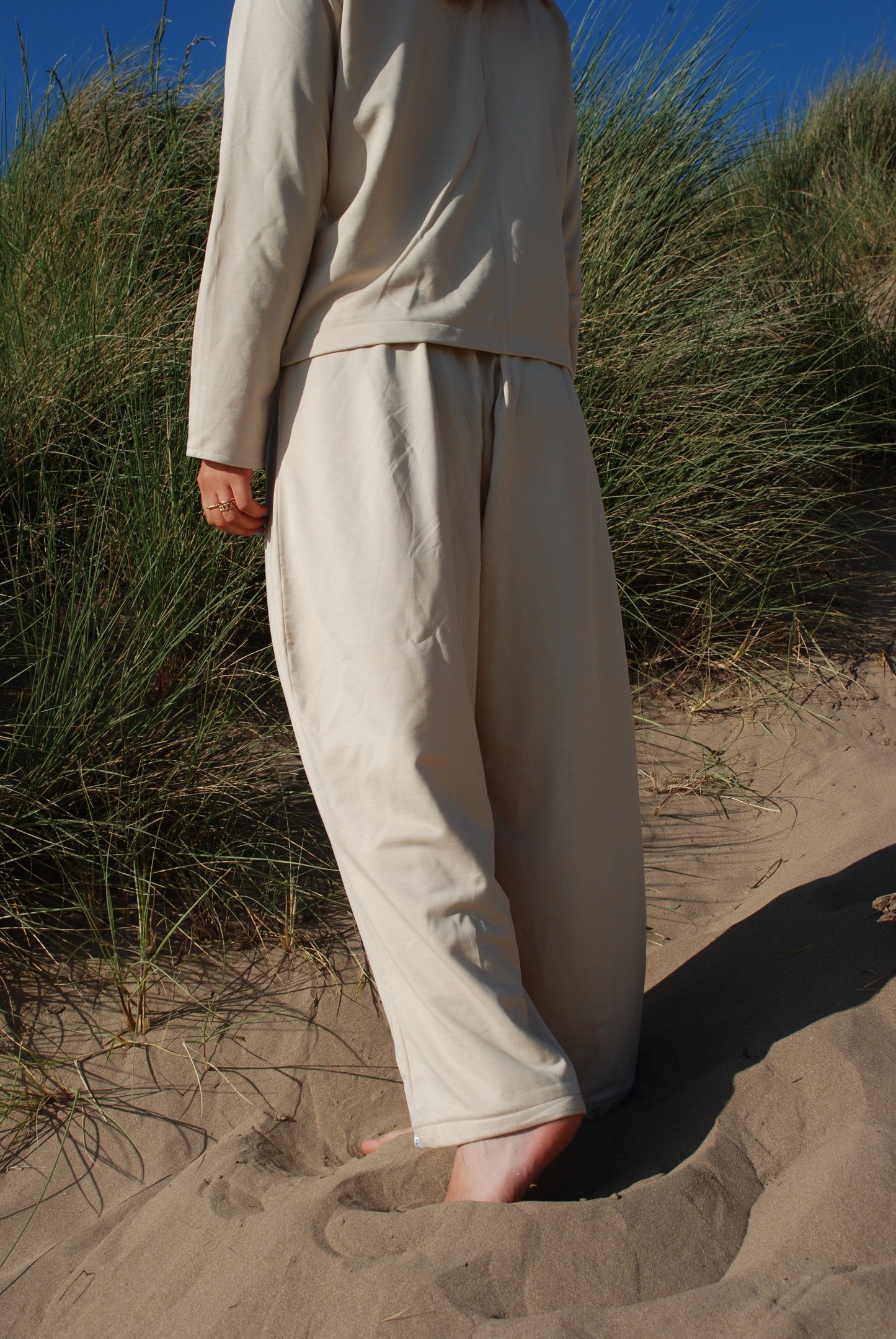 Lounging Wide Leg Trousers Model Back | Beatrice Bayliss