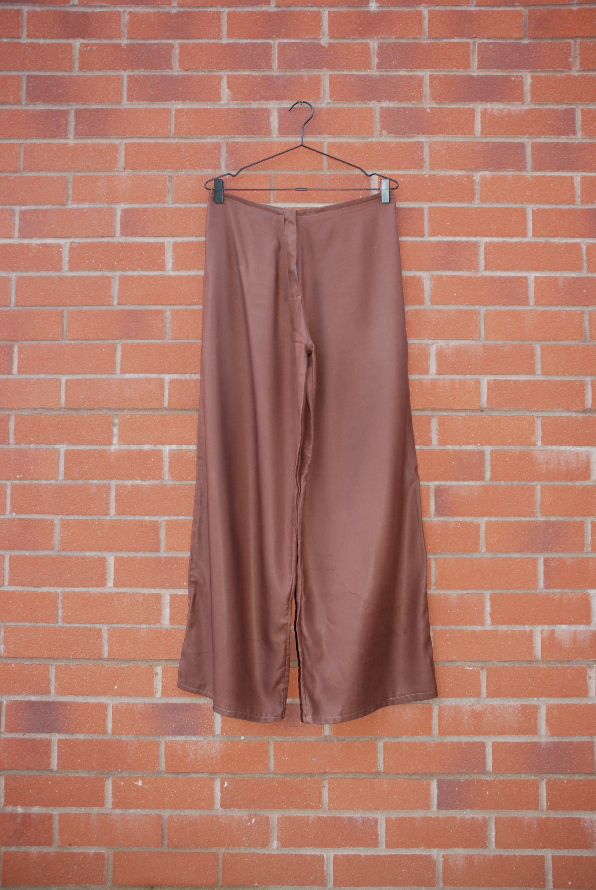 Tencel Wide Leg Trousers Front | Beatrice Bayliss