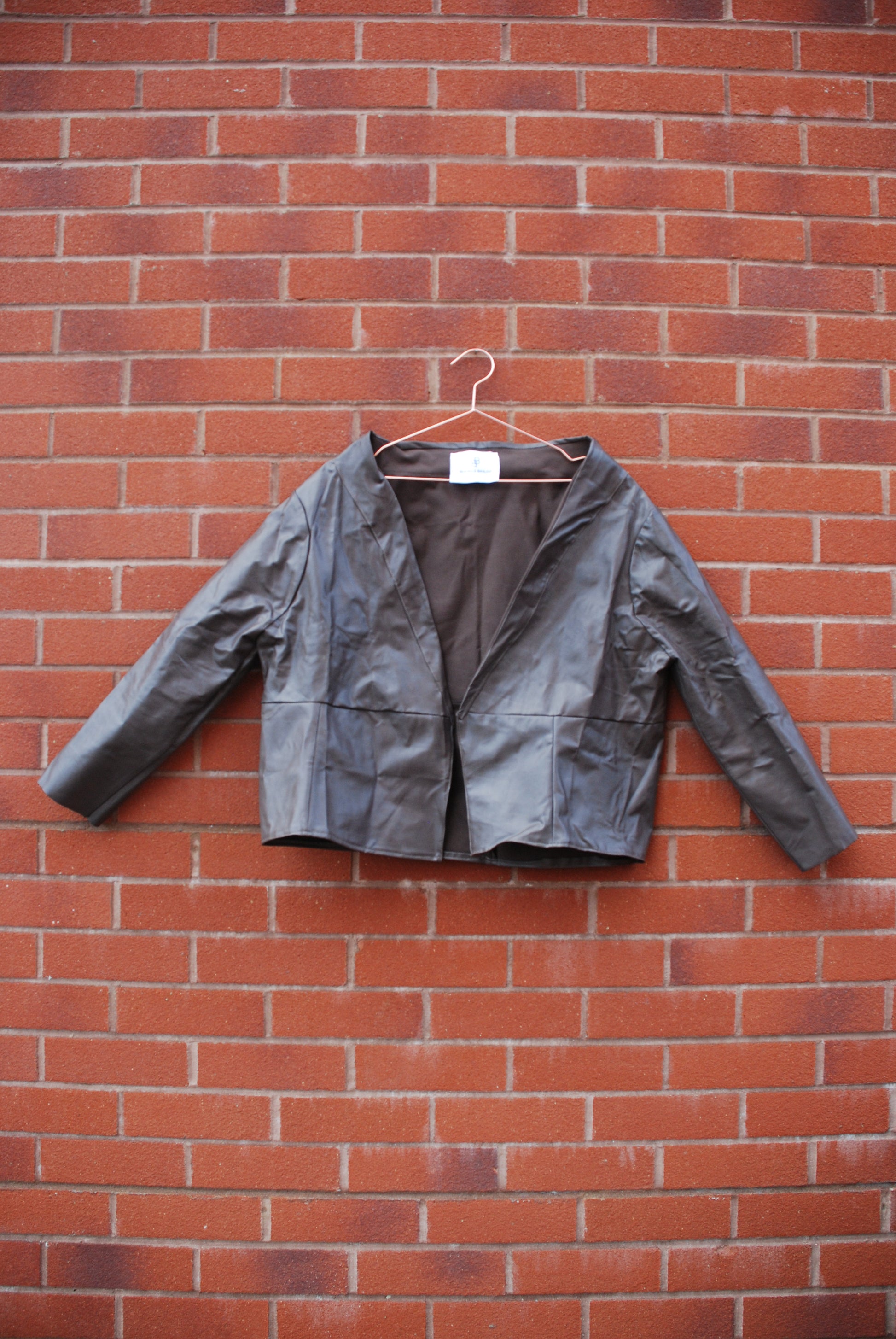 Vegan Leather Jacket Front | Beatrice Bayliss