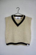 BB DK Cream V-Neck Vest