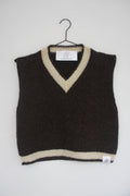 BB DK Brown V-Neck Vest