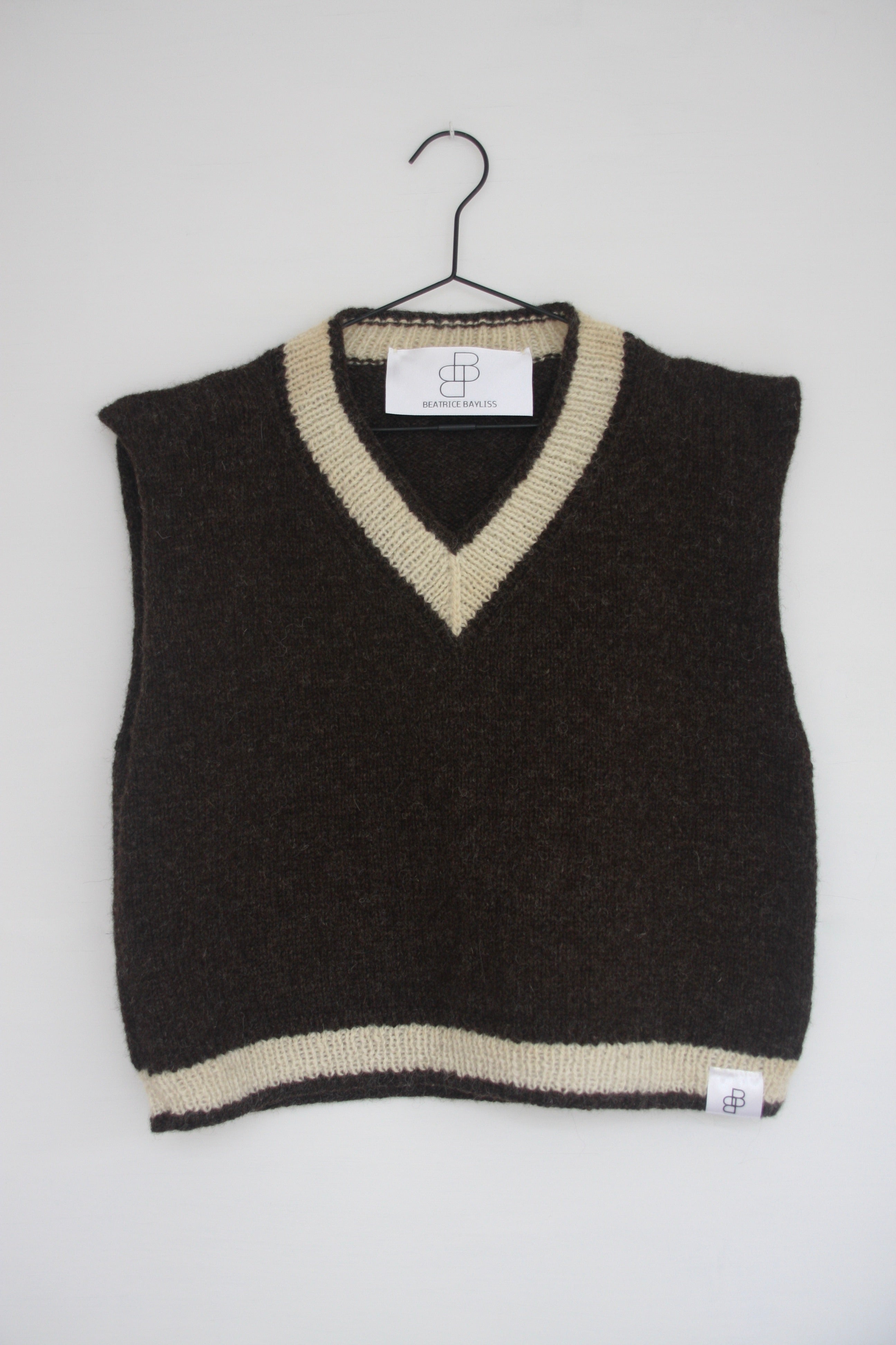 BB DK Brown V-Neck Vest