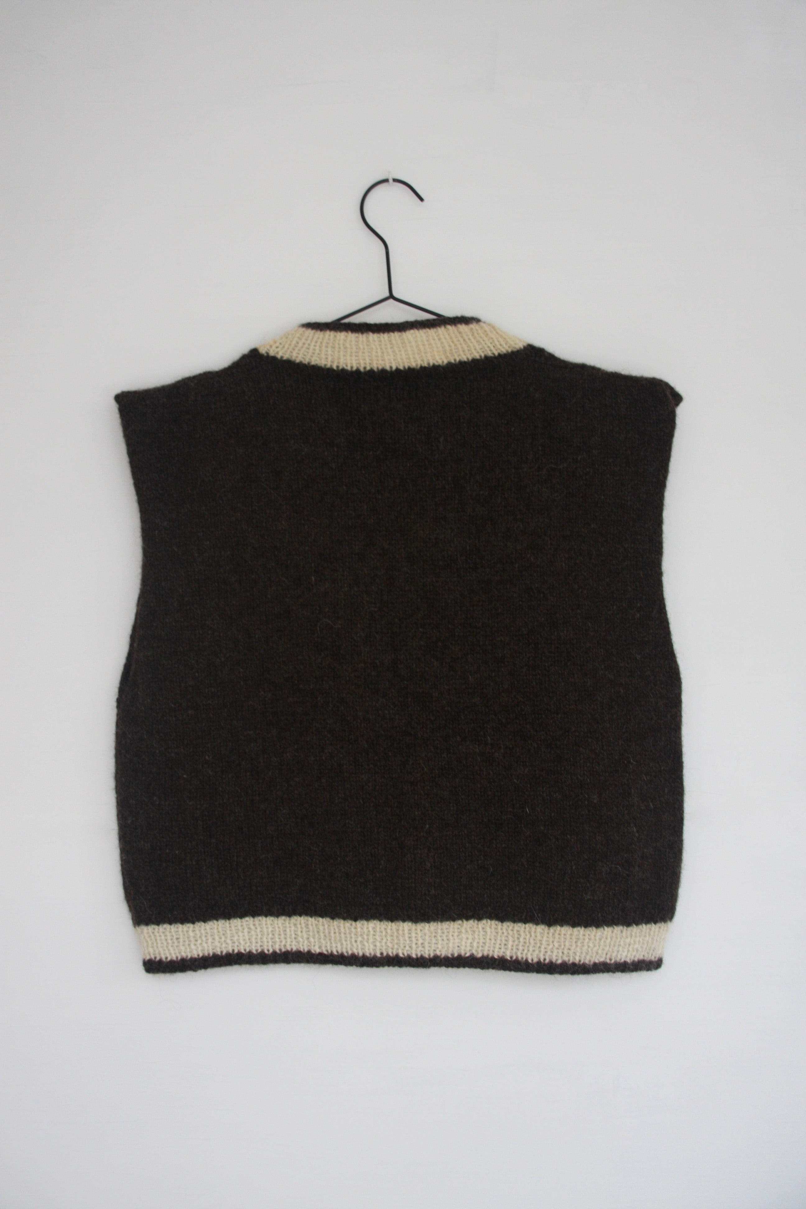BB DK Brown V-Neck Vest