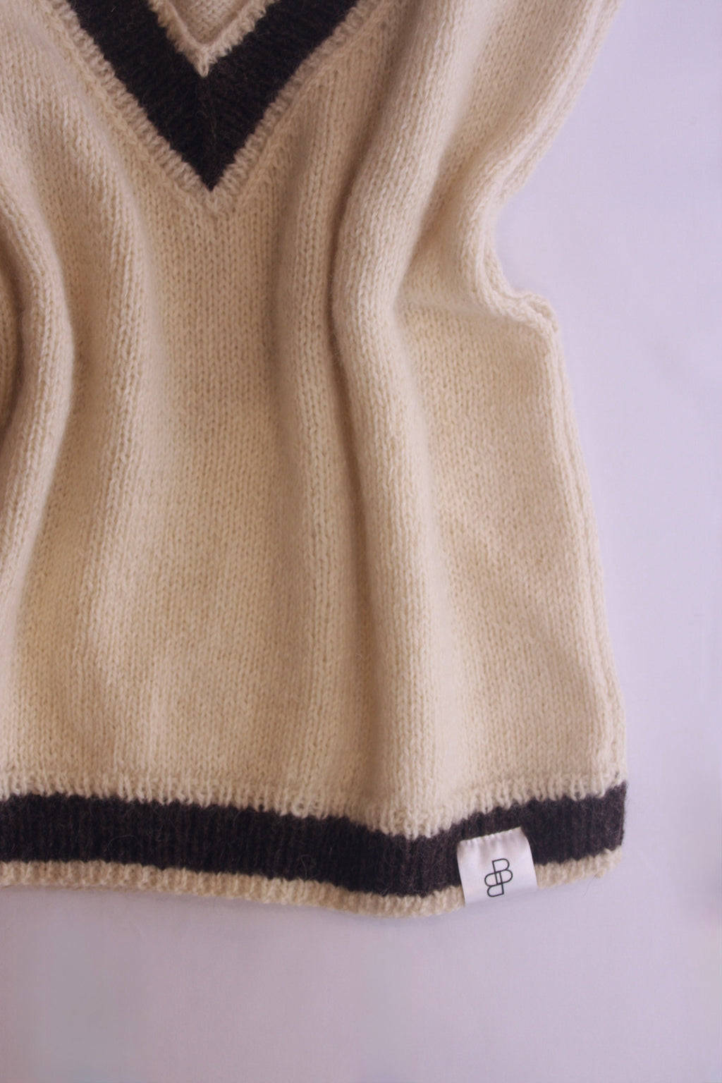 DK Cream V-Neck Vest