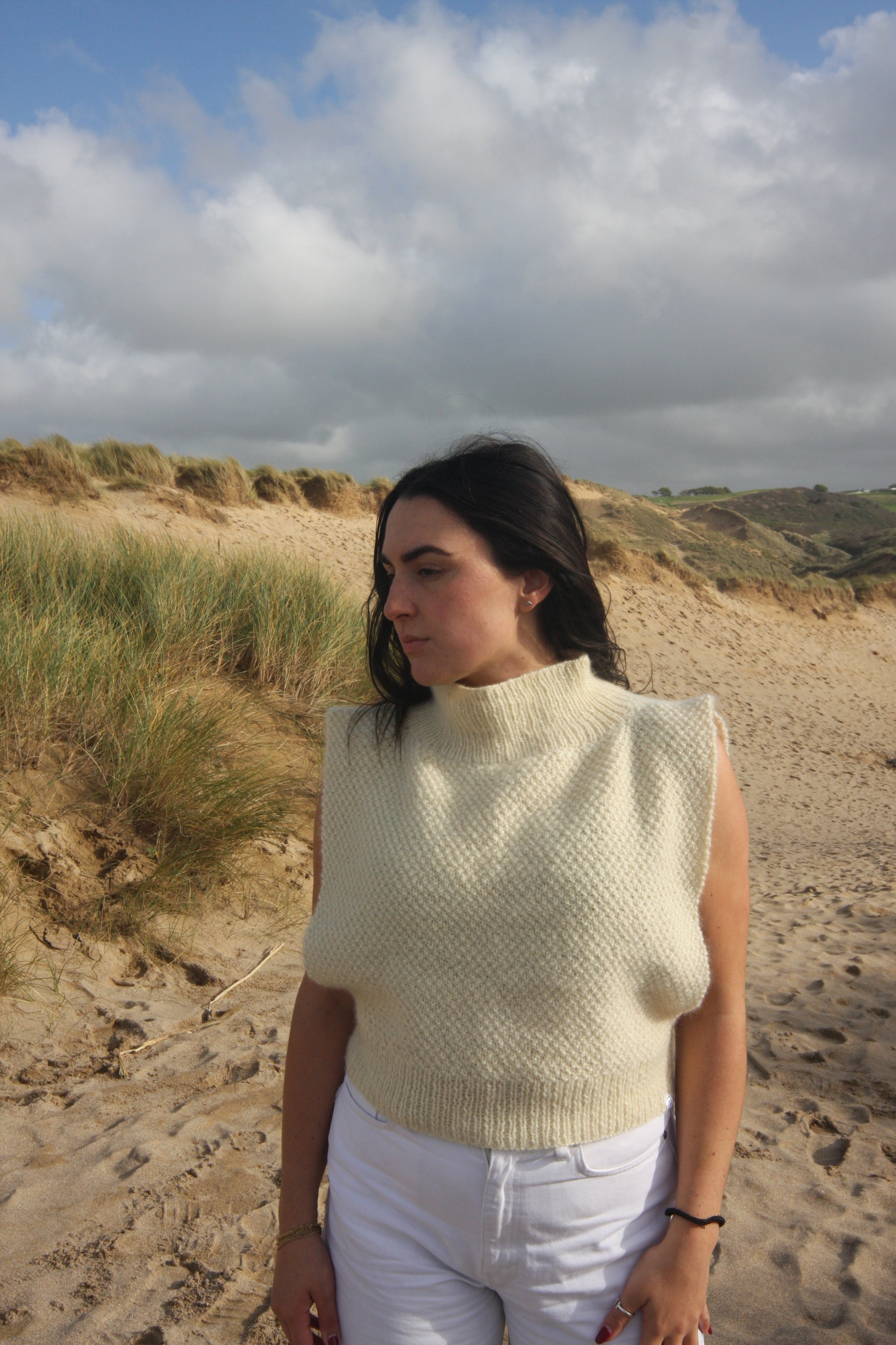 BB DK Cream Cotswold Sweater Vest
