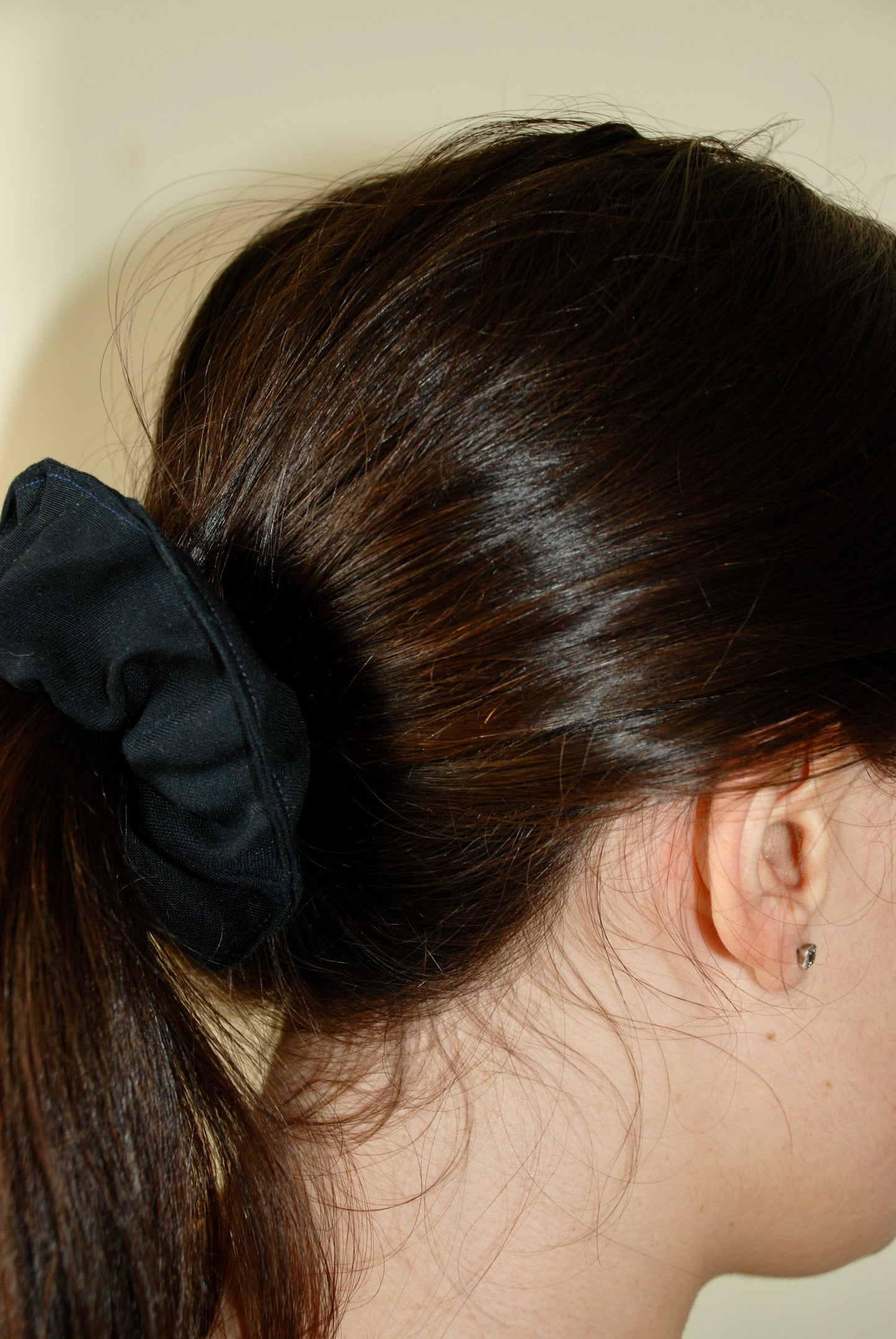 Navy Scrunchie Side | Beatrice Bayliss