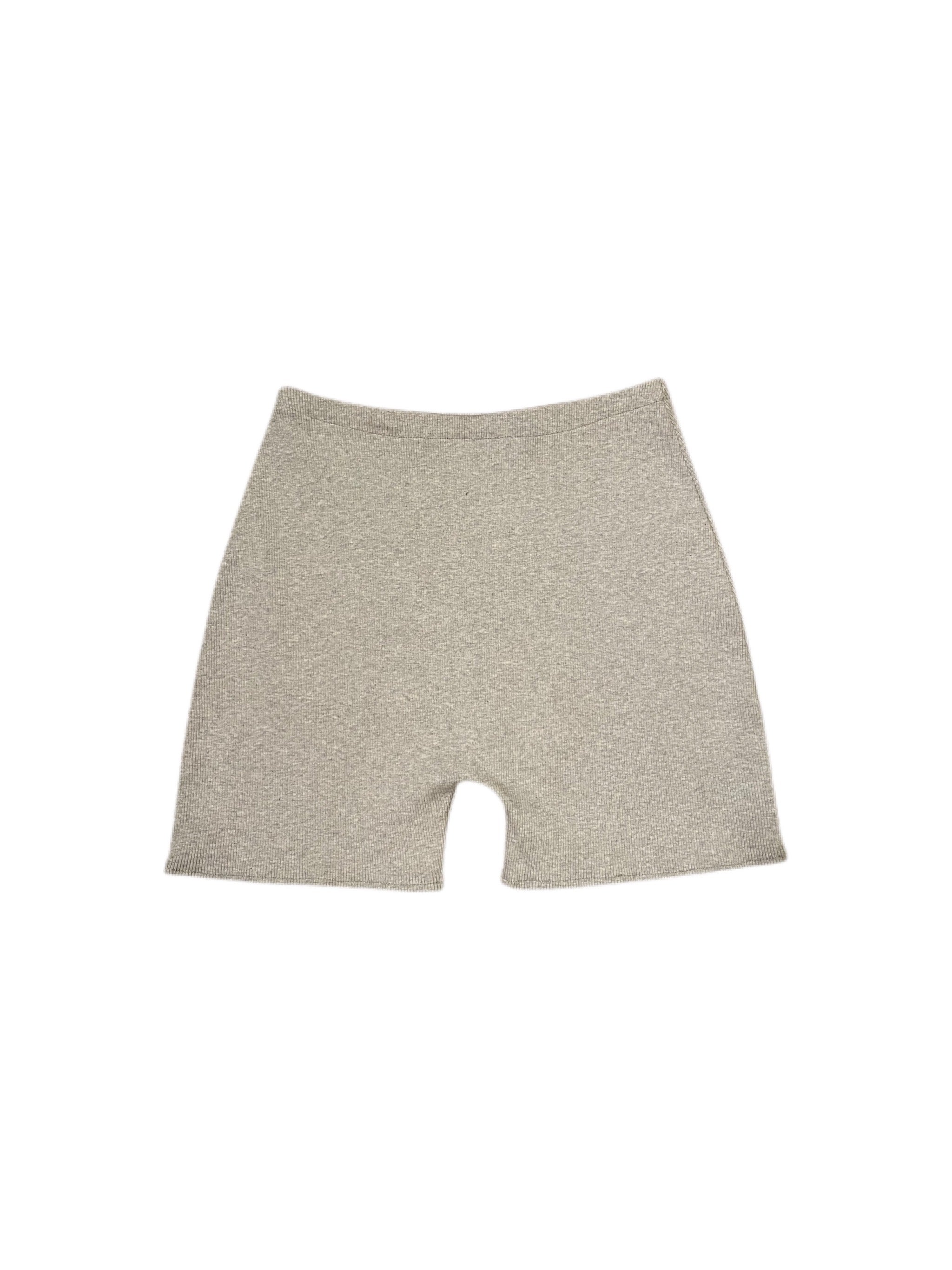 Grey Ribbed Lounge Shorts Beatrice Bayliss BEATRICE BAYLISS