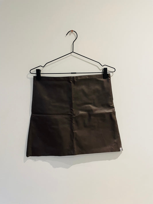 Vegan Leather Skirt Front Flat | Beatrice Bayliss